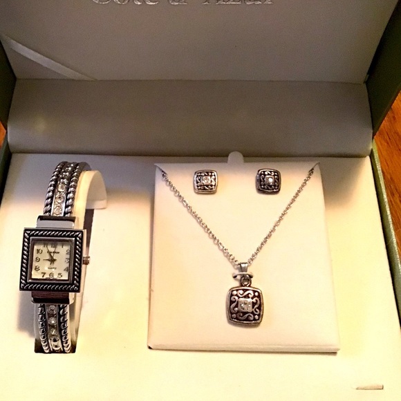 NWT COTE D’AZUR SILVER JEWELRY SET - Picture 1 of 12